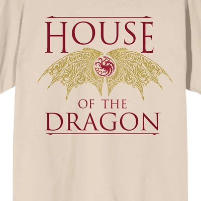 House Of The Dragon Targaryen Wings Crew Neck Short Sleeve Tofu Women's T-shirt 3 House Of The Dragon Targaryen Wings Crew Neck Short Sleeve Tofu Women's T-shirt