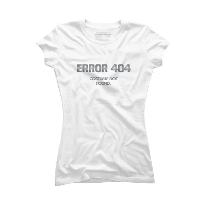 Junior's Design By Humans Error 404 Costume Not Found, Halloween Design By InfaredDesigns T-Shirt 6 Junior's Design By Humans Error 404 Costume Not Found, Halloween Design By InfaredDesigns T-Shirt - Image 4