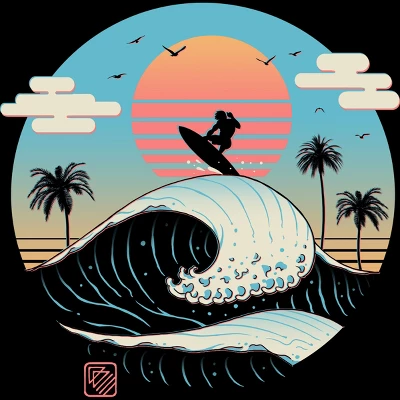 Junior's Design By Humans Summer Big Wave Surf Vibes By Vincenttrinidad T-Shirt 3 Junior's Design By Humans Summer Big Wave Surf Vibes By Vincenttrinidad T-Shirt