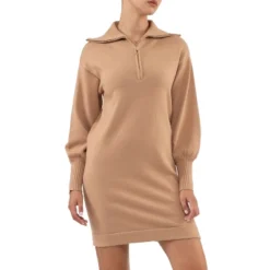 August Sky Women's Half Zip Oversized Collar Sweater Dress -Mizuno Shop GUEST 0a03a18f 921e 40c8 b5cd ecb0222abcef