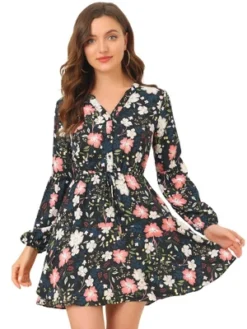 Allegra K Women's Floral Print Button Front Puff Sleeve Tie Waist Shirt Dress 16 Allegra K Women's Floral Print Button Front Puff Sleeve Tie Waist Shirt Dress -Mizuno Shop GUEST 0aa55a9e 1306 431d 861e e18f4c3ed84a