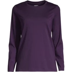 Lands' End Women's Tall Relaxed Supima Cotton Long Sleeve Crewneck T-Shirt -Mizuno Shop GUEST 0d32bcea 3d71 4d90 af0c cd3dd9471381