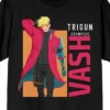 Trigun Stampede Vash On Rectangle Block Crew Neck Short Sleeve Women's Black T-shirt -Mizuno Shop GUEST 0d8a0a28 6927 4241 a4e0 870b23f3409a