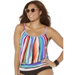 Swimsuits For All Women’s Plus Size Lightweight Blouson Tankini Top -Mizuno Shop GUEST 0df6b246 d3d4 42e0 9977 66c9fa6ba605