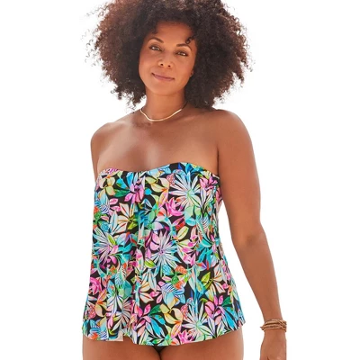 Swimsuits For All Women’s Plus Size Flyaway Bandeau Tankini Top 7 Swimsuits For All Women’s Plus Size Flyaway Bandeau Tankini Top - Image 5