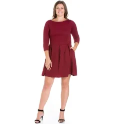 24seven Comfort Apparel Womens Plus Size Perfect Fit And Flare Pocket Dress -Mizuno Shop GUEST 12e35aa9 bf71 4d7c afcc 1590fb74ce7a
