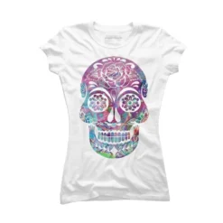 Junior's Design By Humans Halloween Sugar Skull By Honeytree T-Shirt 11 Junior's Design By Humans Halloween Sugar Skull By Honeytree T-Shirt -Mizuno Shop GUEST 13e14474 f9ab 45d9 bb96 4918bf22e5a7