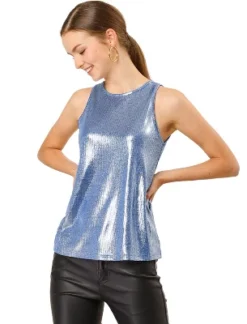 Allegra K Women's Party Shiny Sleeveless Club Metallic Tank Top 31 Allegra K Women's Party Shiny Sleeveless Club Metallic Tank Top -Mizuno Shop GUEST 1822fcdb 5f3d 4c6d 941f 0f73208bd062