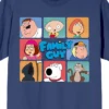 Family Guy Stacked Character Boxes Crew Neck Short Sleeve Navy Women's T-shirt -Mizuno Shop GUEST 1908e524 17af 4f58 bdc3 05a5e840dabb