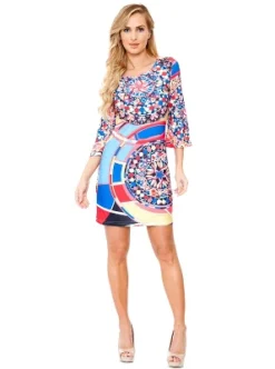 Women's Nikki 3/4 Bell Sleeve Dress - White Mark -Mizuno Shop GUEST 1a3afefe 514c 4d97 82fd c535879df55d