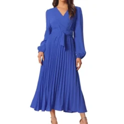 Seta T Women's Spring Fall Long Lantern Sleeve Wrap V Neck Flowy Ruffle Pleated Midi Dresses 16 Seta T Women's Spring Fall Long Lantern Sleeve Wrap V Neck Flowy Ruffle Pleated Midi Dresses -Mizuno Shop GUEST 1ad8bc1e 792b 40f5 bdfe cd913cdef48d