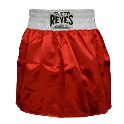 Cleto Reyes Women's Satin Boxing Skirt Trunks - Red/White 3 Cleto Reyes Women's Satin Boxing Skirt Trunks - Red/White