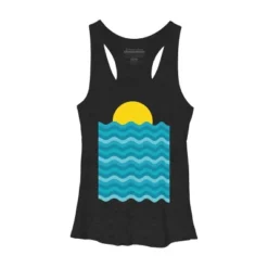 Women's Design By Humans Sunset Waves By Clingcling Racerback Tank Top -Mizuno Shop GUEST 1f7e0f13 7669 4b4b 839e a51813131824