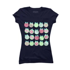 Junior's Design By Humans Apples Pattern By Luizavictorya T-Shirt -Mizuno Shop GUEST 228cf17f 0548 4843 a77a 40b53b736bb1