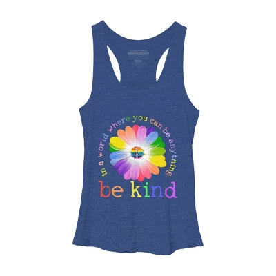 Women's Design By Humans In A World Where You Can Be Anything Be Kind Lgbt By DragonTee Racerback Tank Top 9 Women's Design By Humans In A World Where You Can Be Anything Be Kind Lgbt By DragonTee Racerback Tank Top - Image 8