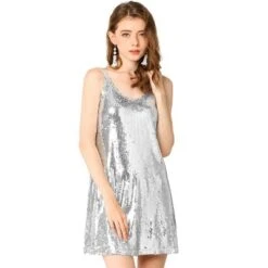 Allegra K Women's Glitter Sparkle Adjustable Prom Strap Mini Sequin Dress -Mizuno Shop GUEST 23f3386c 98bf 4d94 92e9 4de711a0f63b