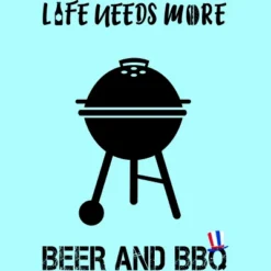 Women's Design By Humans July 4th Life Needs More BBQ By TeeShirtMadness Racerback Tank Top