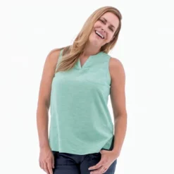 Aventura Clothing Women's Devonne Split Neck Tank Top -Mizuno Shop GUEST 27acb492 8a05 4100 98ee ae73882a2e6f