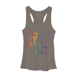 Design By Humans Rainbow Rectangles Abstract By Racerback Tank Top -Mizuno Shop GUEST 27ed7c8b ae47 46f6 be32 276fcdca1f36