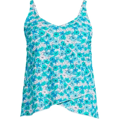 Lands' End Women's Chlorine Resistant V-Neck Tulip Hem Tankini Swimsuit Top With Adjustable Straps 12 Lands' End Women's Chlorine Resistant V-Neck Tulip Hem Tankini Swimsuit Top With Adjustable Straps - Image 10
