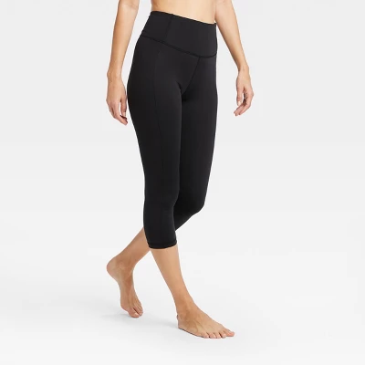 Women's Contour Power Waist High-Rise Capri Leggings 20" - All In Motion™ Black 8 Women's Contour Power Waist High-Rise Capri Leggings 20" - All In Motion™ Black - Image 6