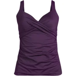 Lands' End Women's Wrap Underwire Tankini Top Swimsuit -Mizuno Shop GUEST 2b6136c2 1182 4b8e 857c 5e76b4302170