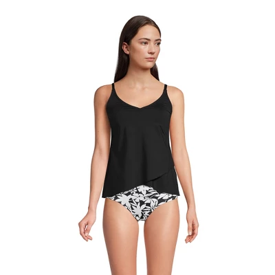 Lands' End Women's Chlorine Resistant V-Neck Tulip Hem Tankini Swimsuit Top With Adjustable Straps 4 Lands' End Women's Chlorine Resistant V-Neck Tulip Hem Tankini Swimsuit Top With Adjustable Straps - Image 2