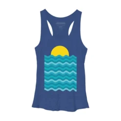 Women's Design By Humans Sunset Waves By Clingcling Racerback Tank Top -Mizuno Shop GUEST 2e5d76ca ba94 4a80 8e0d ae21c10e0fc1