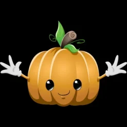 Junior's Design By Humans Halloween Pumpkin Monster 6 By LironPeer T-Shirt