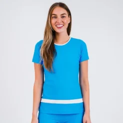 Calypsa Womens Short Sleeve Color Block Rash Guard -Mizuno Shop GUEST 33dd158d 44f4 4b78 85d0 27d1418ba3a0