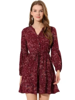 Allegra K Women's Floral Print Button Front Puff Sleeve Tie Waist Shirt Dress 18 Allegra K Women's Floral Print Button Front Puff Sleeve Tie Waist Shirt Dress -Mizuno Shop GUEST 3afb5143 afb0 4164 9f21 befe530ded93