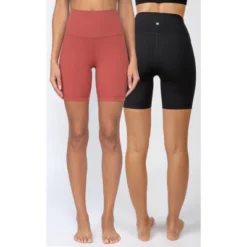 Yogalicious Womens 2 Pack Lux High Elastic Free Waist 7" Bike Short -Mizuno Shop GUEST 3d8b1df8 6663 47cf 9414 c7b9c278bd4c