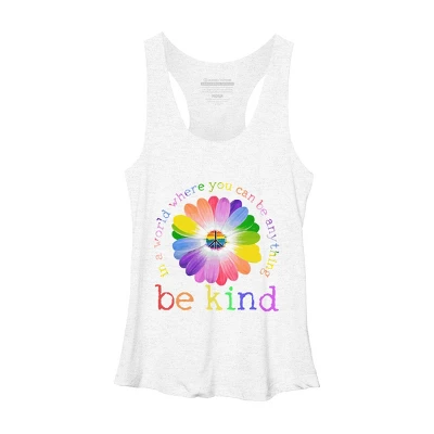 Women's Design By Humans In A World Where You Can Be Anything Be Kind Lgbt By DragonTee Racerback Tank Top 8 Women's Design By Humans In A World Where You Can Be Anything Be Kind Lgbt By DragonTee Racerback Tank Top - Image 7
