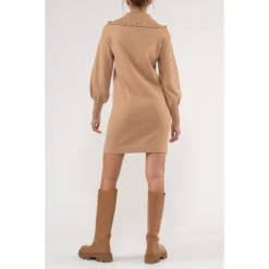 August Sky Women's Half Zip Oversized Collar Sweater Dress -Mizuno Shop GUEST 411561fa 1391 438f b2c7 0446da14ffdc