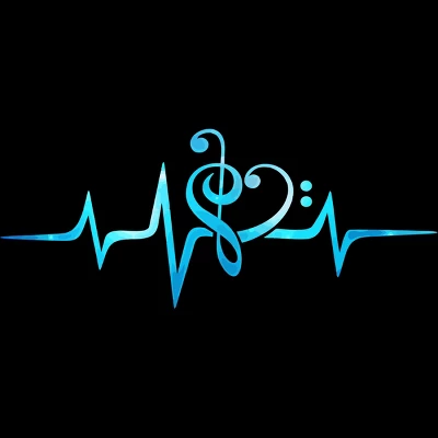 Junior's Design By Humans Music Clef Heart Beat Treble Base By BaoMinh T-Shirt 3 Junior's Design By Humans Music Clef Heart Beat Treble Base By BaoMinh T-Shirt