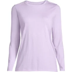 Lands' End Women's Tall Relaxed Supima Cotton Long Sleeve Crewneck T-Shirt -Mizuno Shop GUEST 41de07c9 cf09 48a3 8f31 e456237b46cd