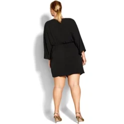 Women's Plus Size Whirlpool Dress - Black | CITY CHIC