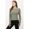 Yogalicious Womens Seamless Zaia Long Sleeve Active Shirt