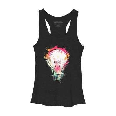 Women's Design By Humans Colorful Splash Ideas By Alnavasord Racerback Tank Top 4 Women's Design By Humans Colorful Splash Ideas By Alnavasord Racerback Tank Top - Image 2