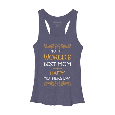 Women's Design By Humans Happy Mother's Day World's Best Mom By Tmsarts Racerback Tank Top 5 Women's Design By Humans Happy Mother's Day World's Best Mom By Tmsarts Racerback Tank Top - Image 3