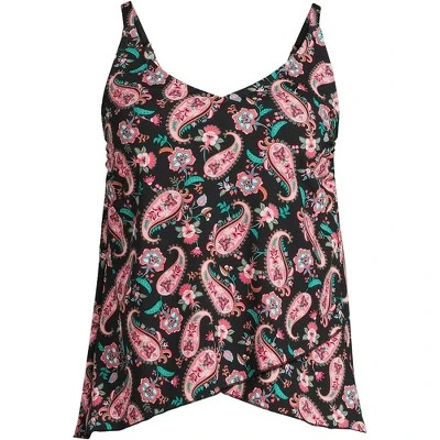 Lands' End Women's Chlorine Resistant V-Neck Tulip Hem Tankini Swimsuit Top With Adjustable Straps 10 Lands' End Women's Chlorine Resistant V-Neck Tulip Hem Tankini Swimsuit Top With Adjustable Straps - Image 8