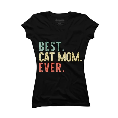 Junior's Design By Humans Best Cat Mom Ever Funny Mommy Vintage Gift Christmas T-Shirt By Mothersdaygift T-Shirt 5 Junior's Design By Humans Best Cat Mom Ever Funny Mommy Vintage Gift Christmas T-Shirt By Mothersdaygift T-Shirt - Image 3
