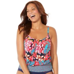 Swimsuits For All Women’s Plus Size Lightweight Blouson Tankini Top -Mizuno Shop GUEST 4db97bfa a66e 4d9e 83cd cec527845755