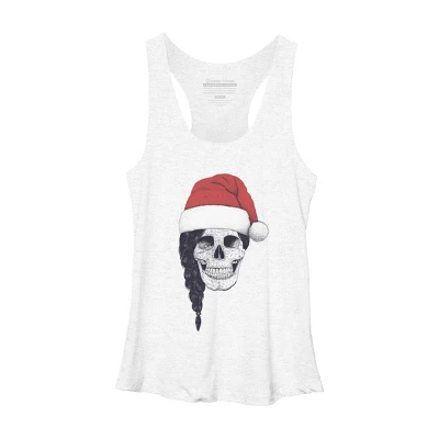 Women's Design By Humans Christmas Skull By Kodamorkovkart Racerback Tank Top 7 Women's Design By Humans Christmas Skull By Kodamorkovkart Racerback Tank Top - Image 5