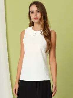 Allegra K Women's Casual Peter Pan Collar Sleeveless Jacquard Floral Tank Top 9 Allegra K Women's Casual Peter Pan Collar Sleeveless Jacquard Floral Tank Top -Mizuno Shop GUEST 524283c9 e3d2 40c2 b6dd 8072f2c6fb50