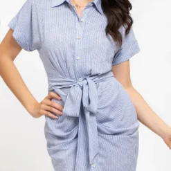 August Sky Women's Pinstripe Mini Dress -Mizuno Shop GUEST 573f6014 5f05 4720 b573 ed039134b1d0