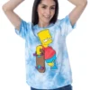 The Simpsons Womens' Bart Simpson Tie-Dye Skimmer Girls' T-Shirt -Mizuno Shop GUEST 57ecbaae bae6 4193 a756 37b22239b867