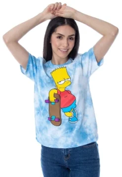 The Simpsons Womens' Bart Simpson Tie-Dye Skimmer Girls' T-Shirt