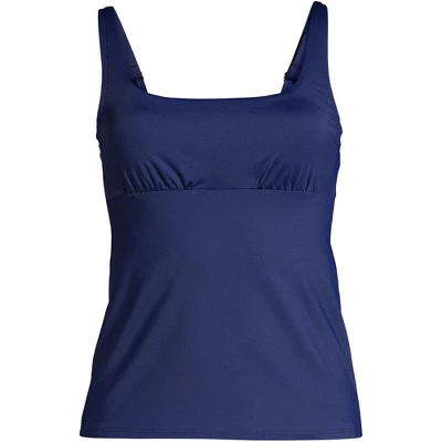Lands' End Women's Square Neck Underwire Tankini Top Swimsuit Adjustable Straps 7 Lands' End Women's Square Neck Underwire Tankini Top Swimsuit Adjustable Straps - Image 5