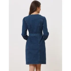 Allegra K Women's Winter Long Sleeve Vintage Button Down 2023 Denim Shirt Dresses With Belt 10 Allegra K Women's Winter Long Sleeve Vintage Button Down 2023 Denim Shirt Dresses With Belt -Mizuno Shop GUEST 5801d7c7 21d5 4aa9 b622 d52112ff95d3